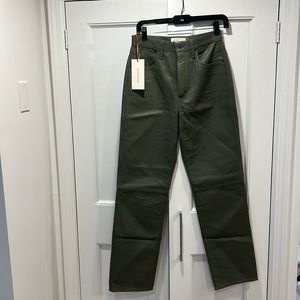 NWT Slvrlake London Leather Olive Pants